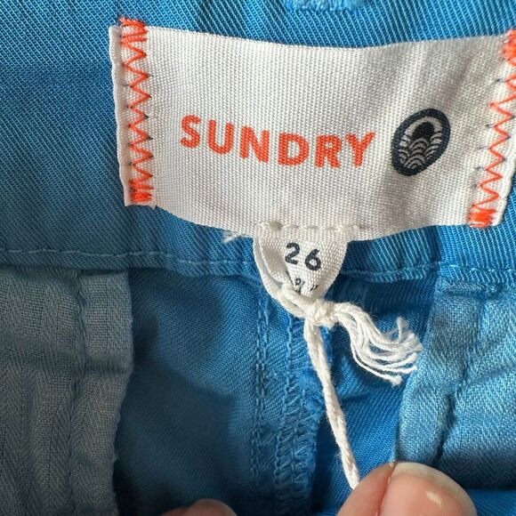 NWT Sundry Roll up chino trouser blue 26 - Picture 6 of 12